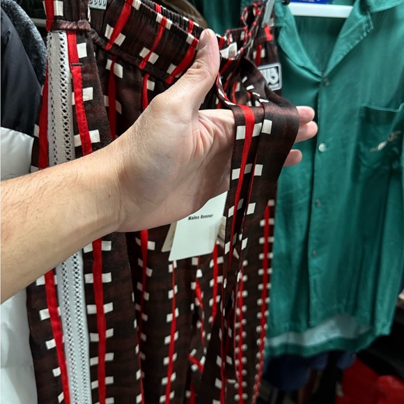 Wales Bonner Brown and Red Patterned Joggers - Picture 9 of 9